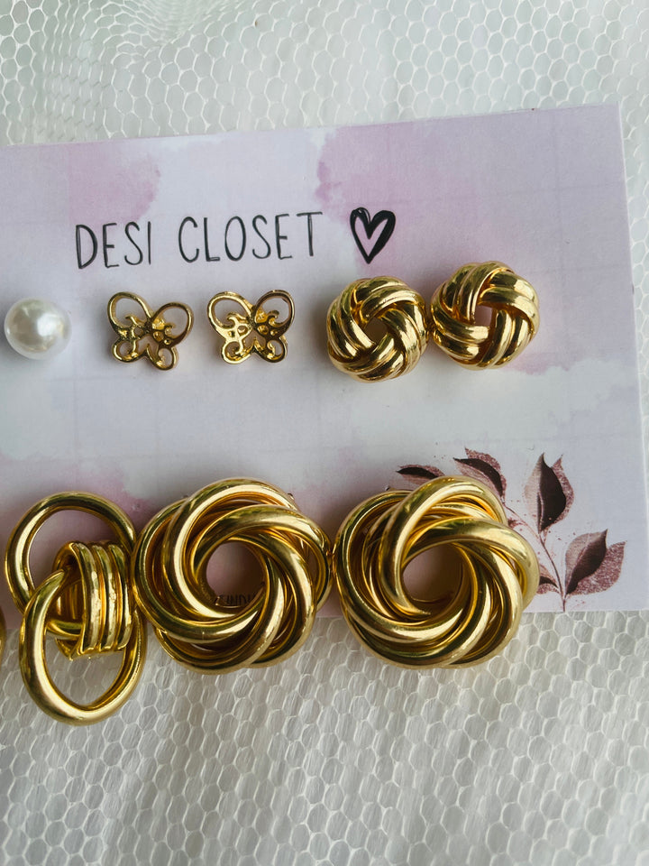 Multi 5 Earrings Card (Design 2) - Desi Closet