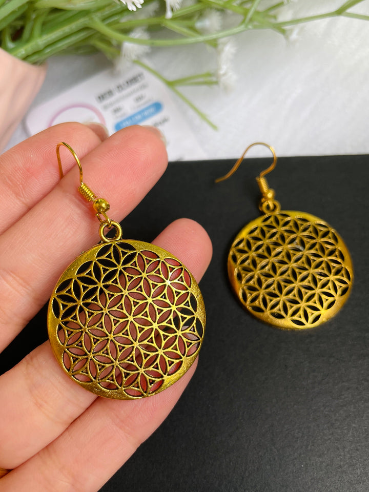 Gold Perforated Circles - Desi Closet