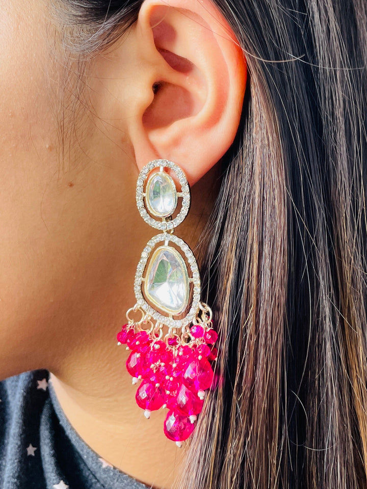 Ruby Premium Indian Earrings - Desi Closet