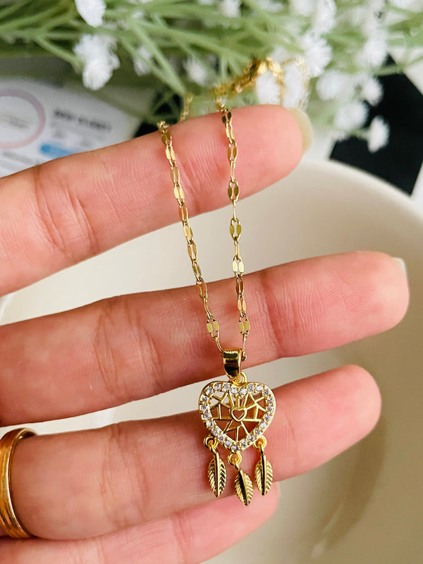 Heart Dream Catcher Necklace - Desi Closet