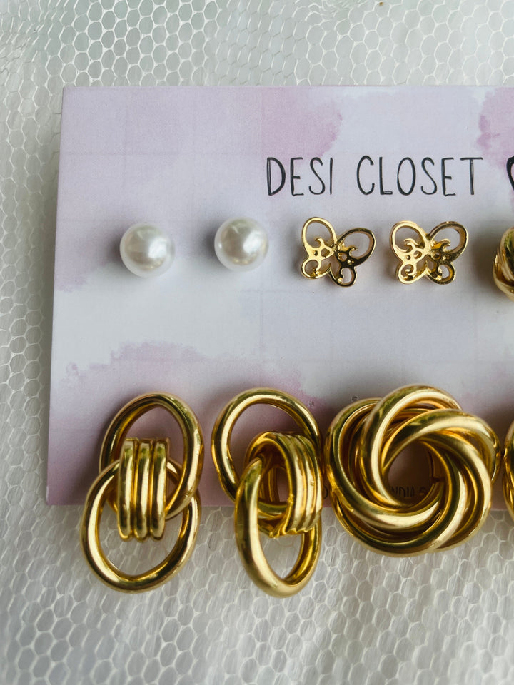 Multi 5 Earrings Card (Design 2) - Desi Closet