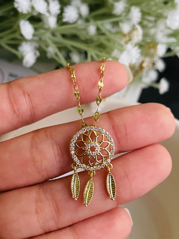 Round Dream Catcher Necklace - Desi Closet