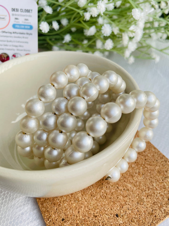 Pearl Adjustable Bracelet - Desi Closet