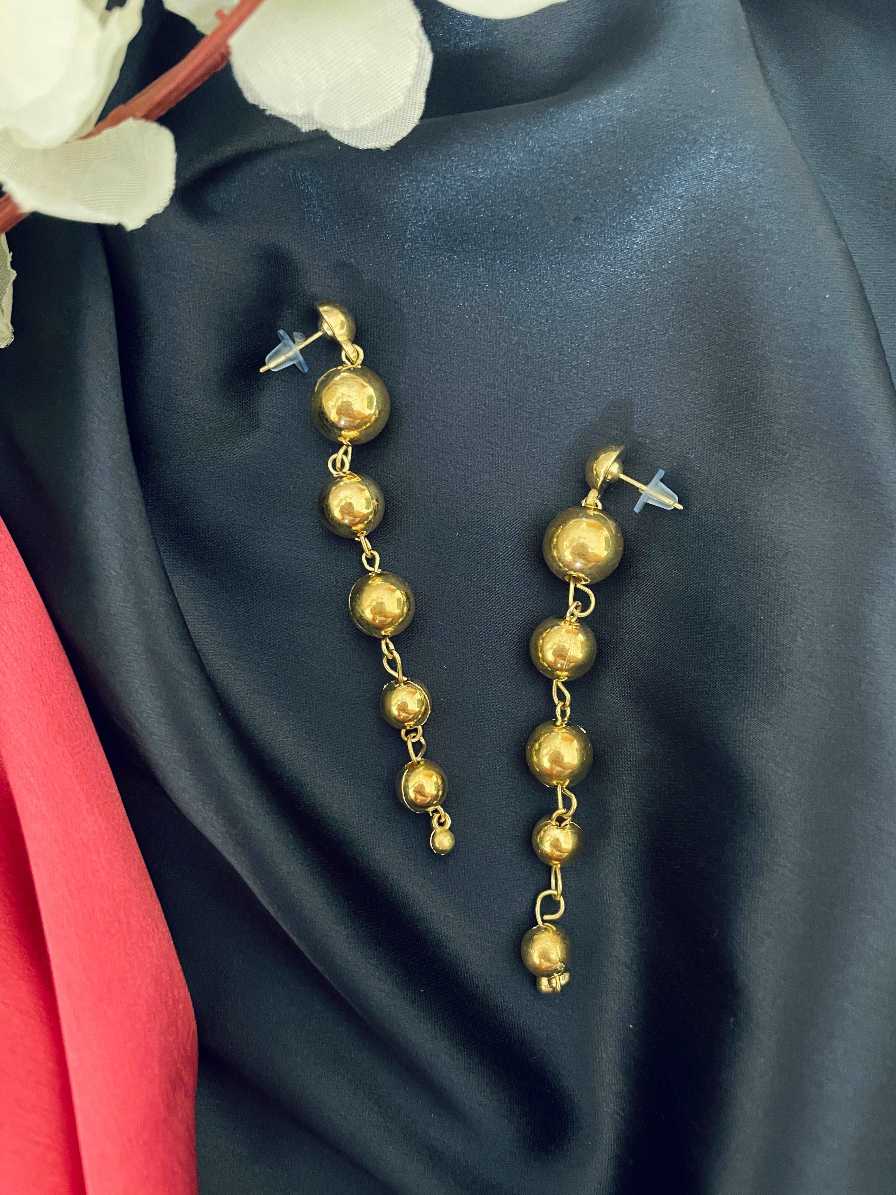 Gold Beads Drop - Desi Closet