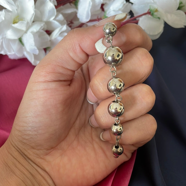 Silver Beads Drop - Desi Closet