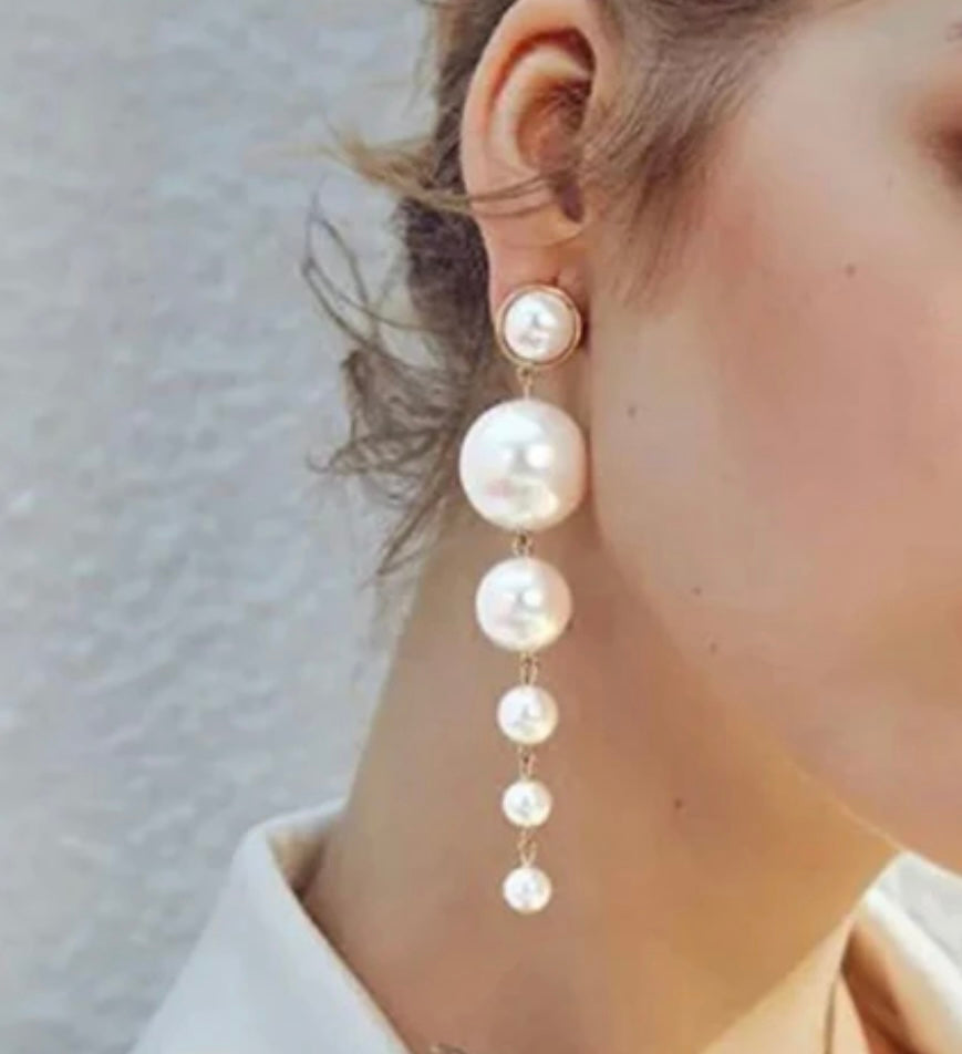 Elegant Pearl Layer Drop - Desi Closet