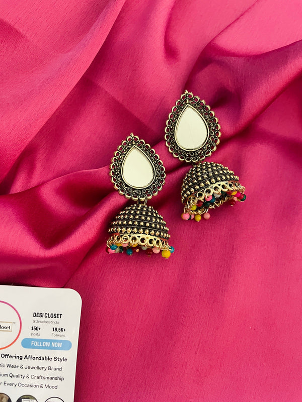 Multi Beads Dew Drop Earrings - Desi Closet