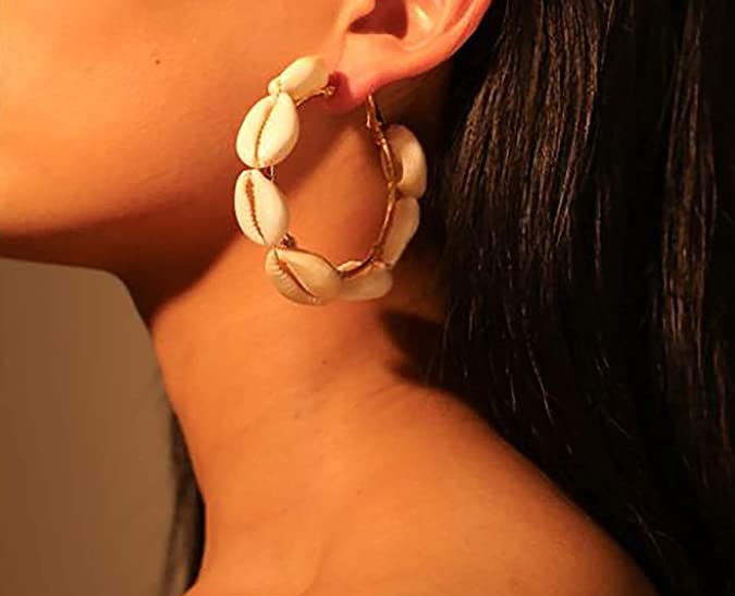 Shell Hoops - Desi Closet